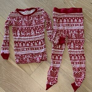 Little Sleepies Red Holiday Pajama Set - Festive Print